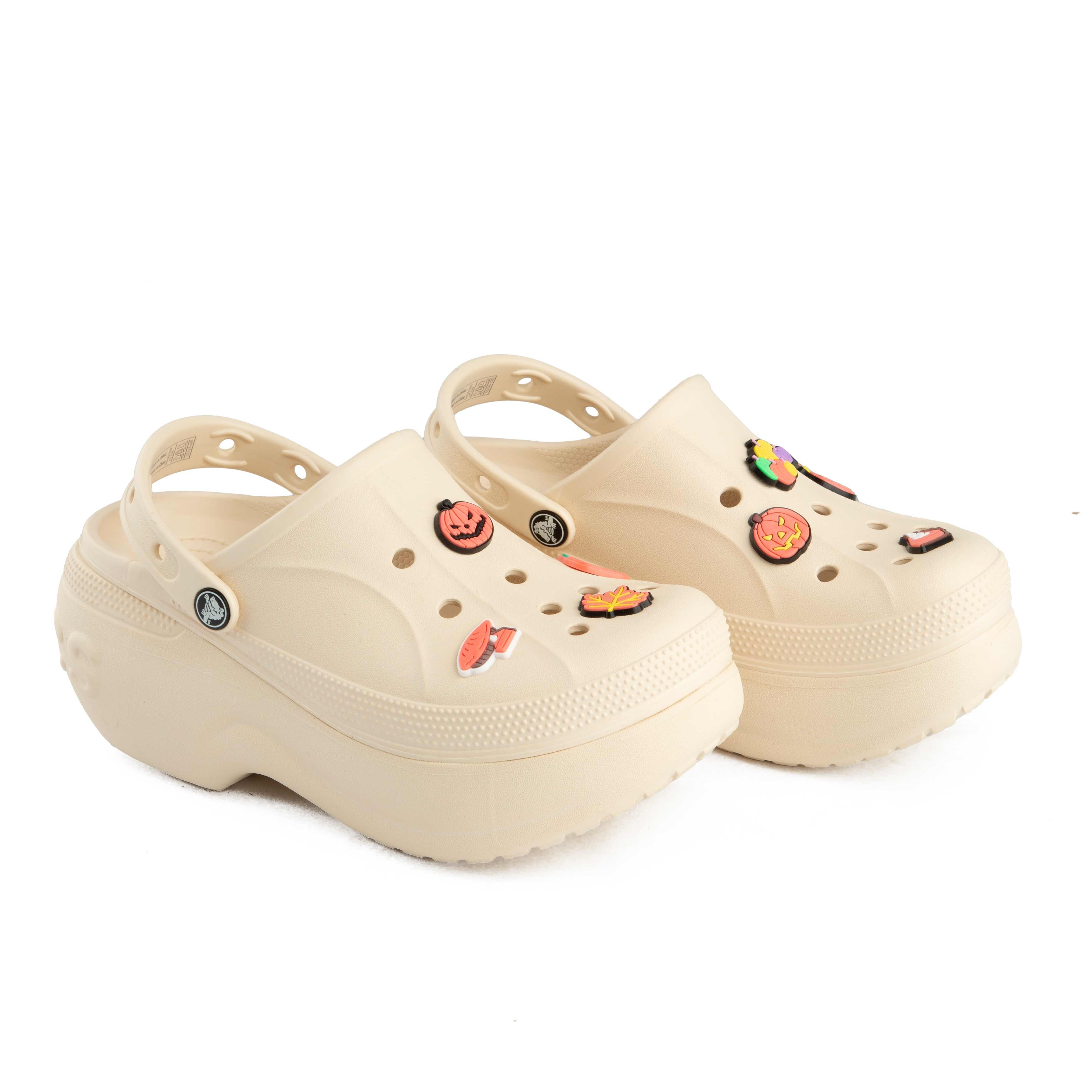 Unisex Crocs Classic Platform Clogs  with Halloween Jibbitz