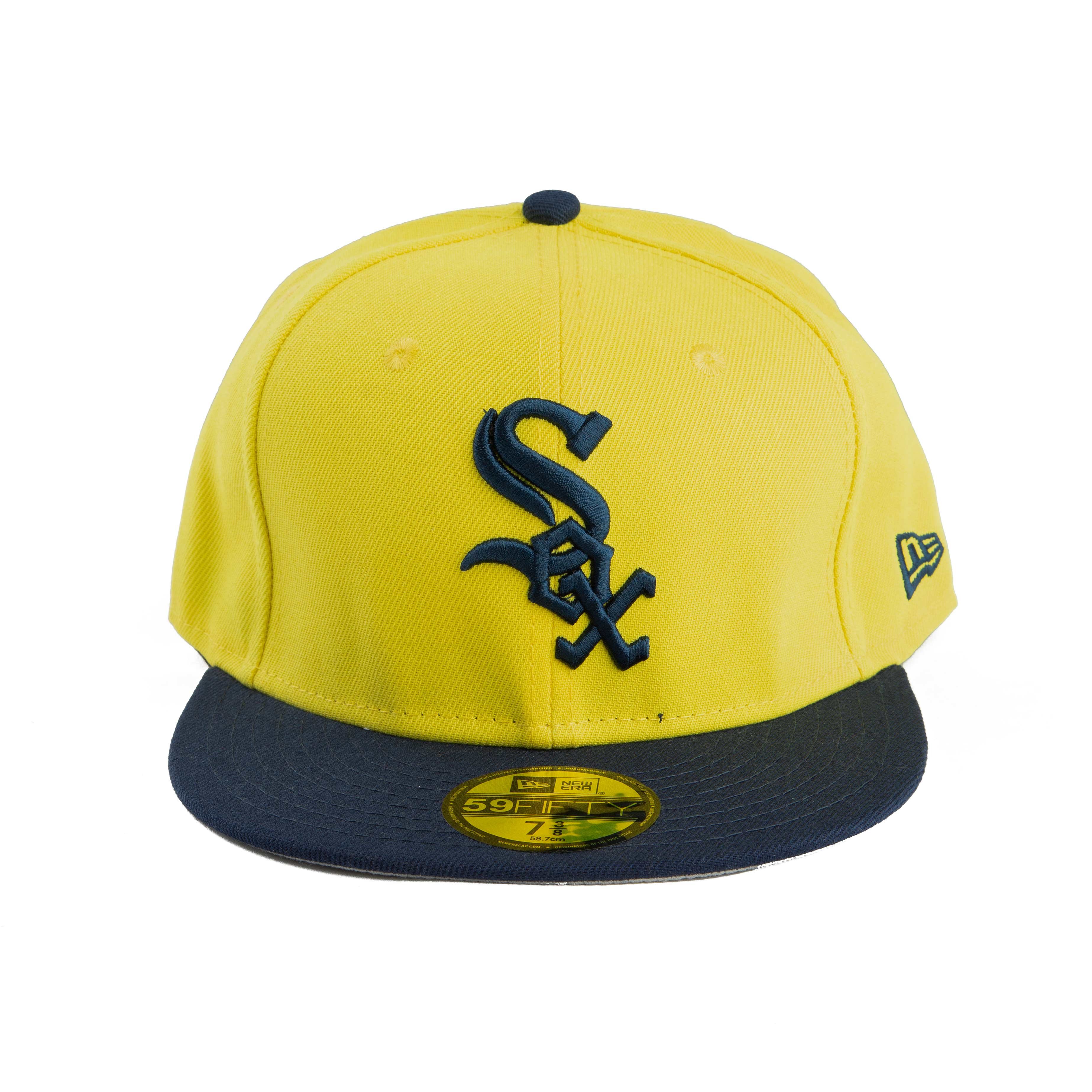 Chicago White Sox New Era 59FIFTY Yellow Navy Fitted Cap