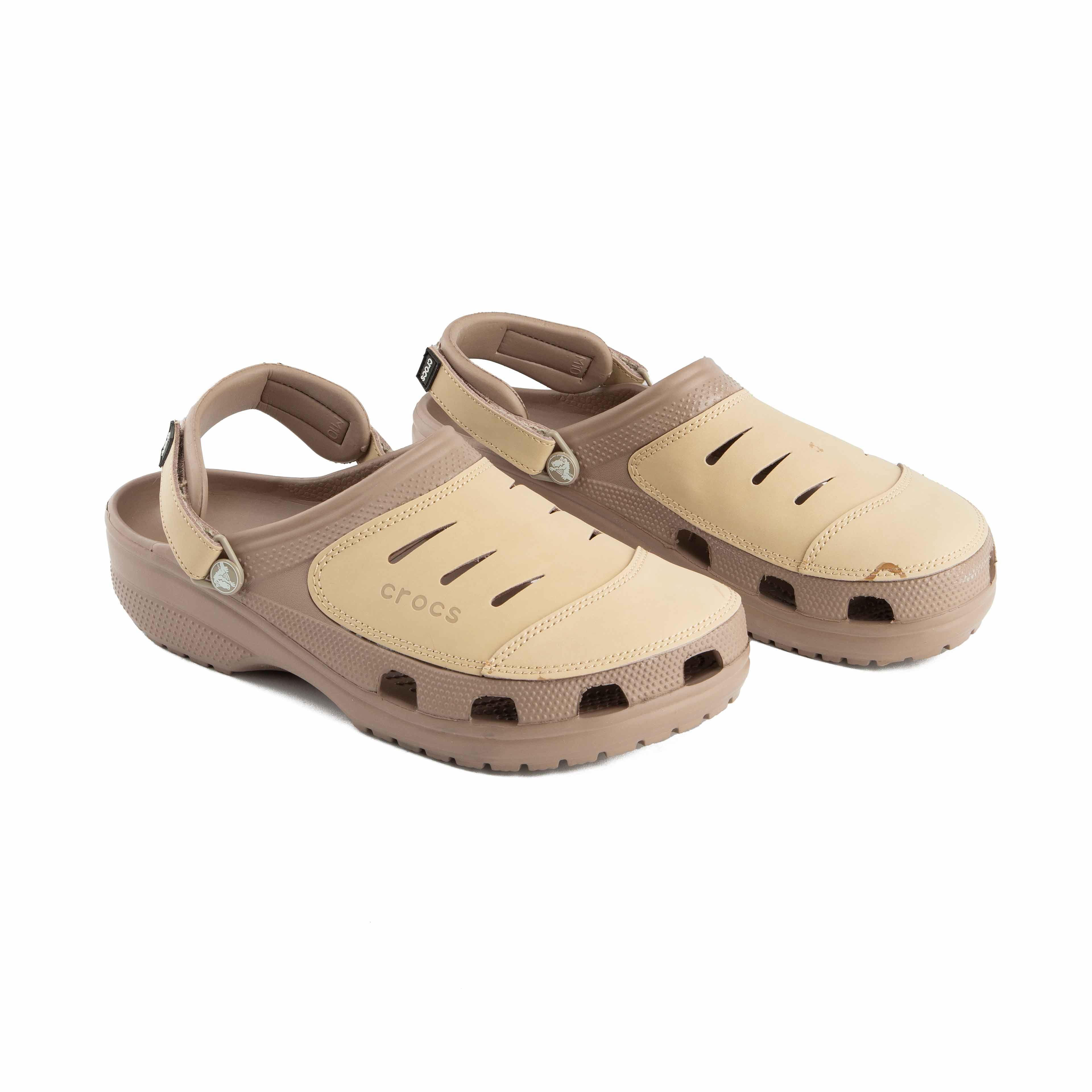 Elevate your Halloween spirit with bone Crocs Classic Platform Clogs!