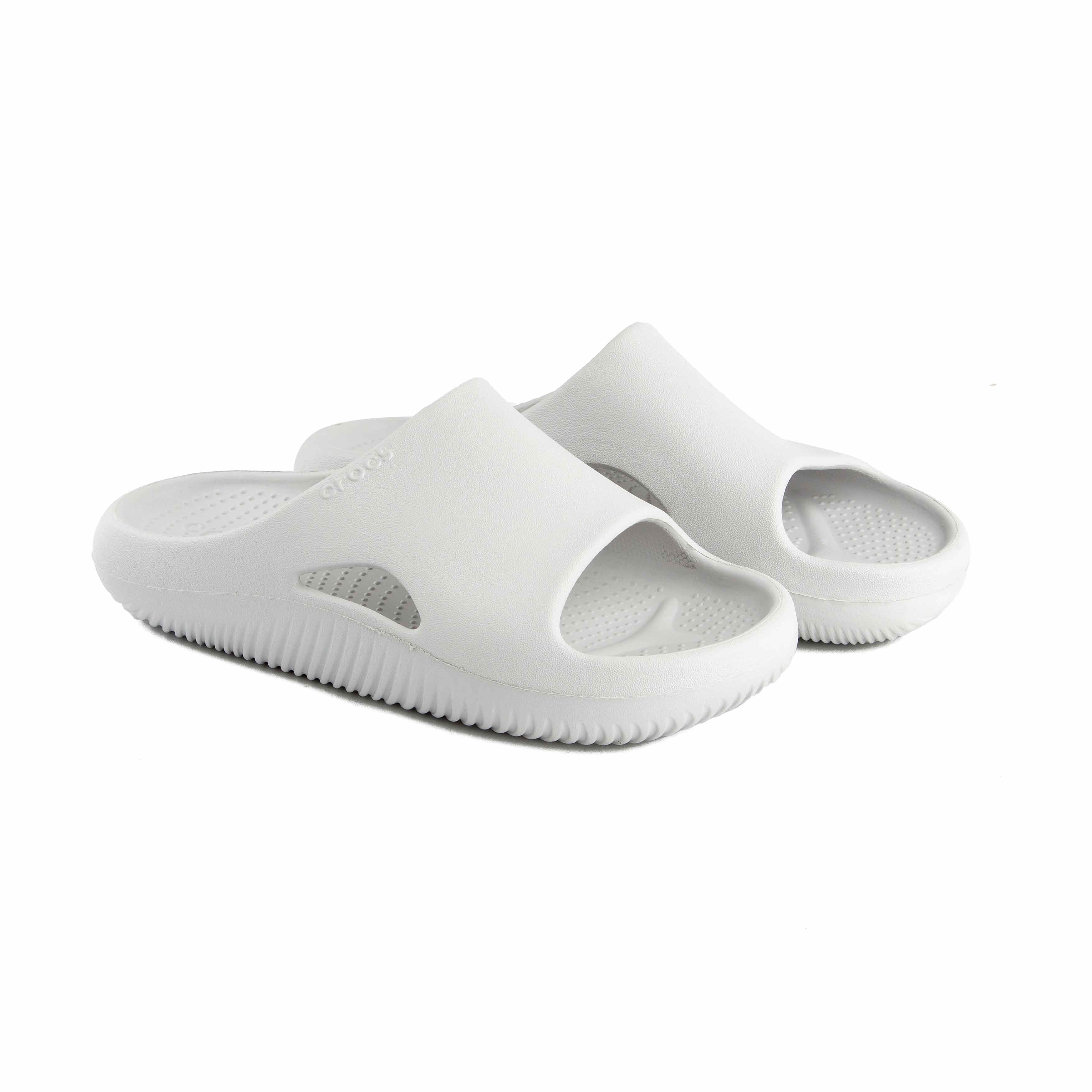 Unisex white Crocs Classic Slide Sandals for ultimate comfort and minimalist style.