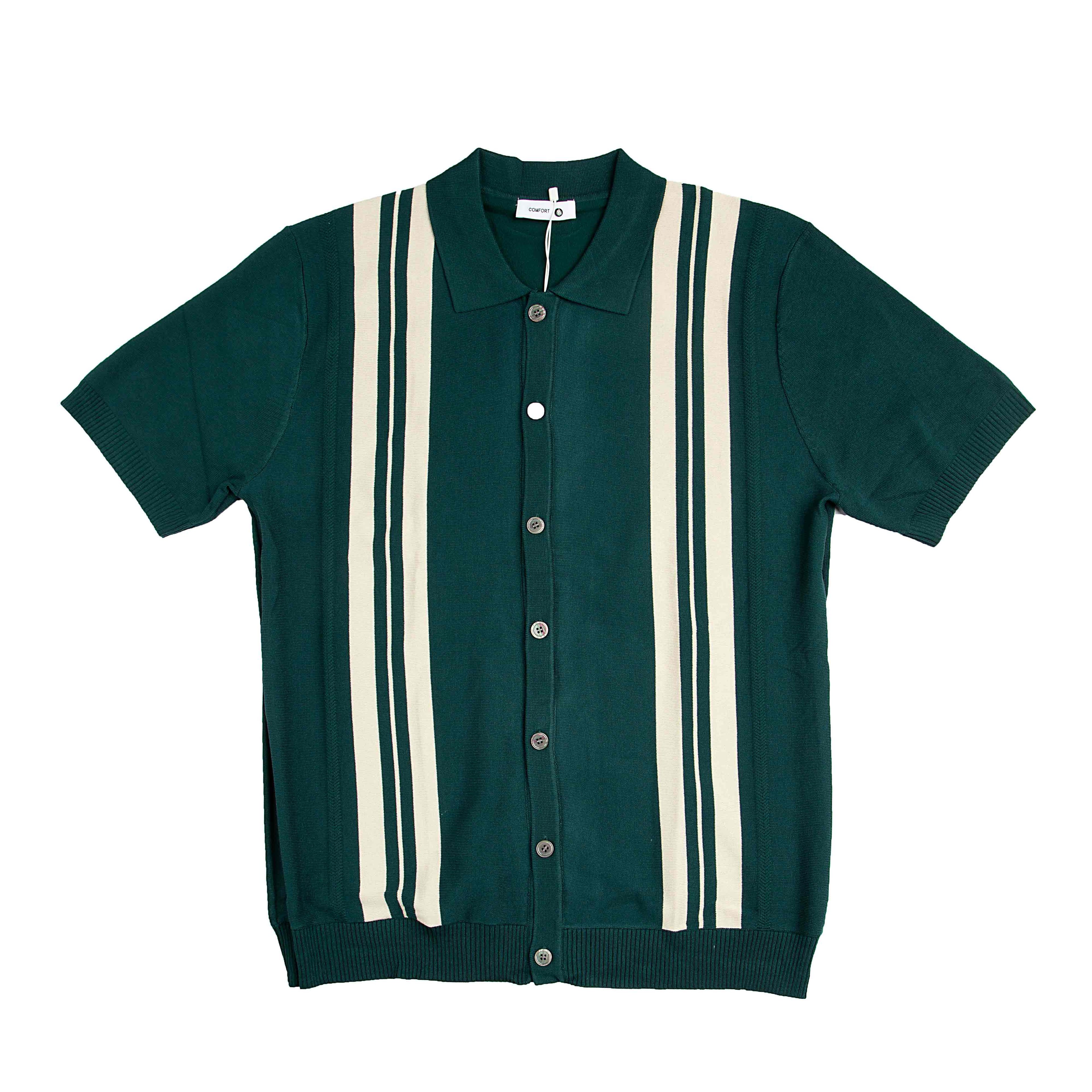 Classics Men's Retro Knit Polo Shirt - Green. 