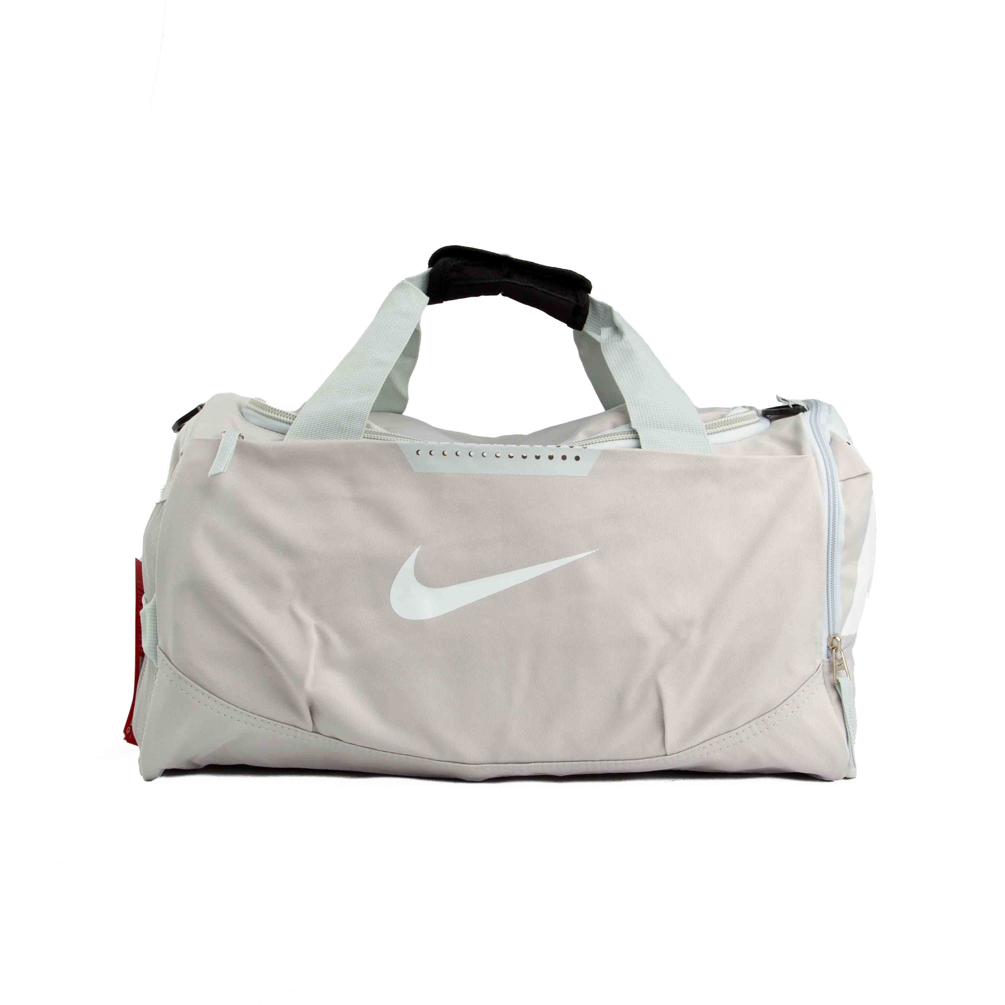 Durable and stylish light grey Nike Brasilia Training Duffel Bag. 