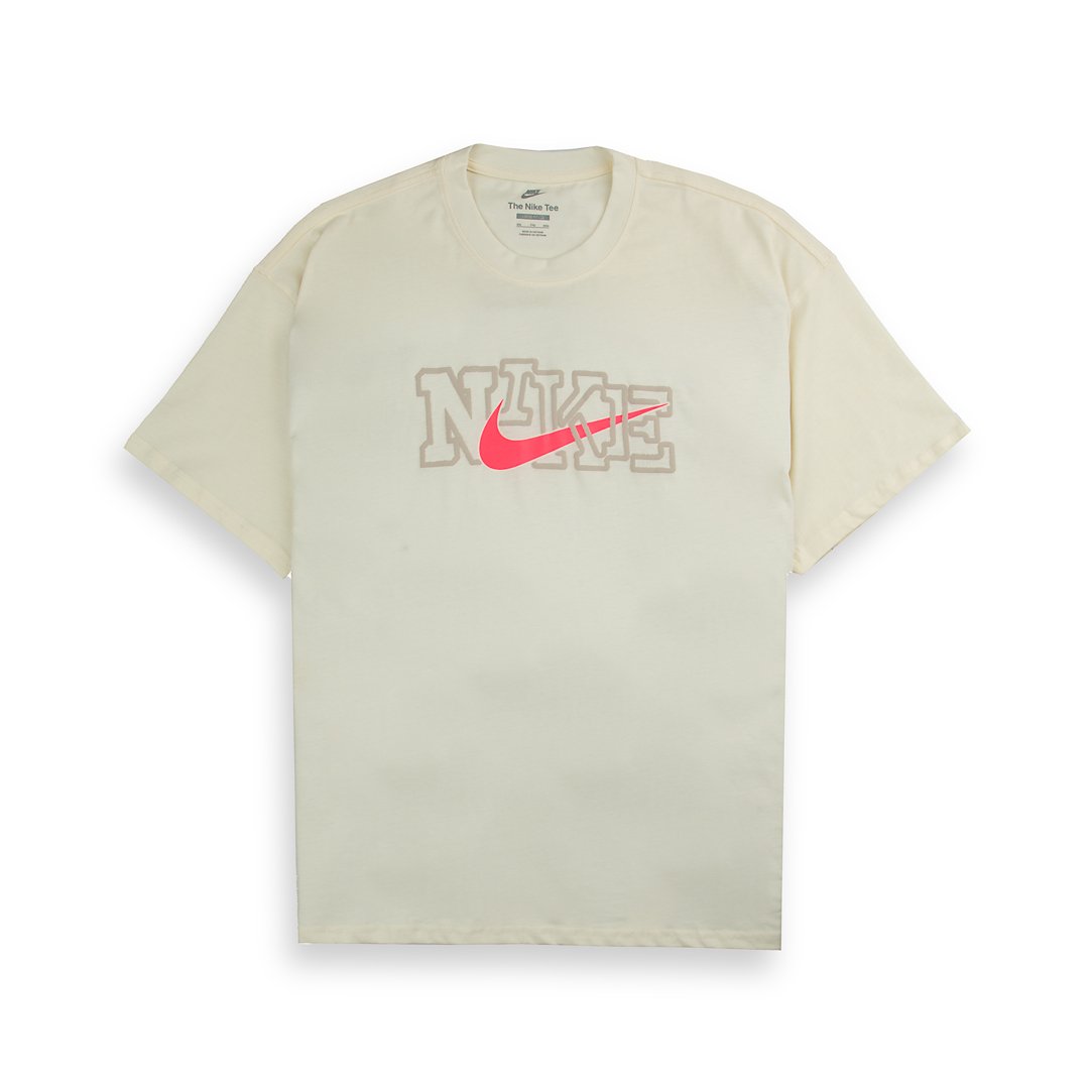 The Nike Tee" Graphic T-shirt. This tee offers a relaxed, stylish fit and features a unique graphic with a bold, contrasting Swoosh. It's a comfortable and eye-catching essential for everyday wear.