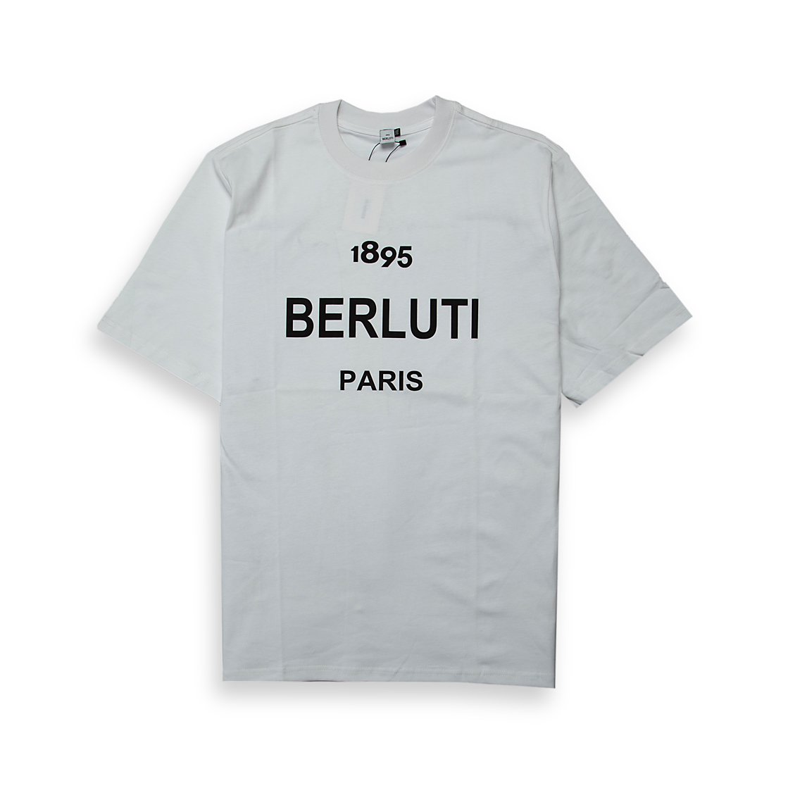 A luxury, high-end short-sleeve crew neck t-shirt from the prestigious French house Berluti.