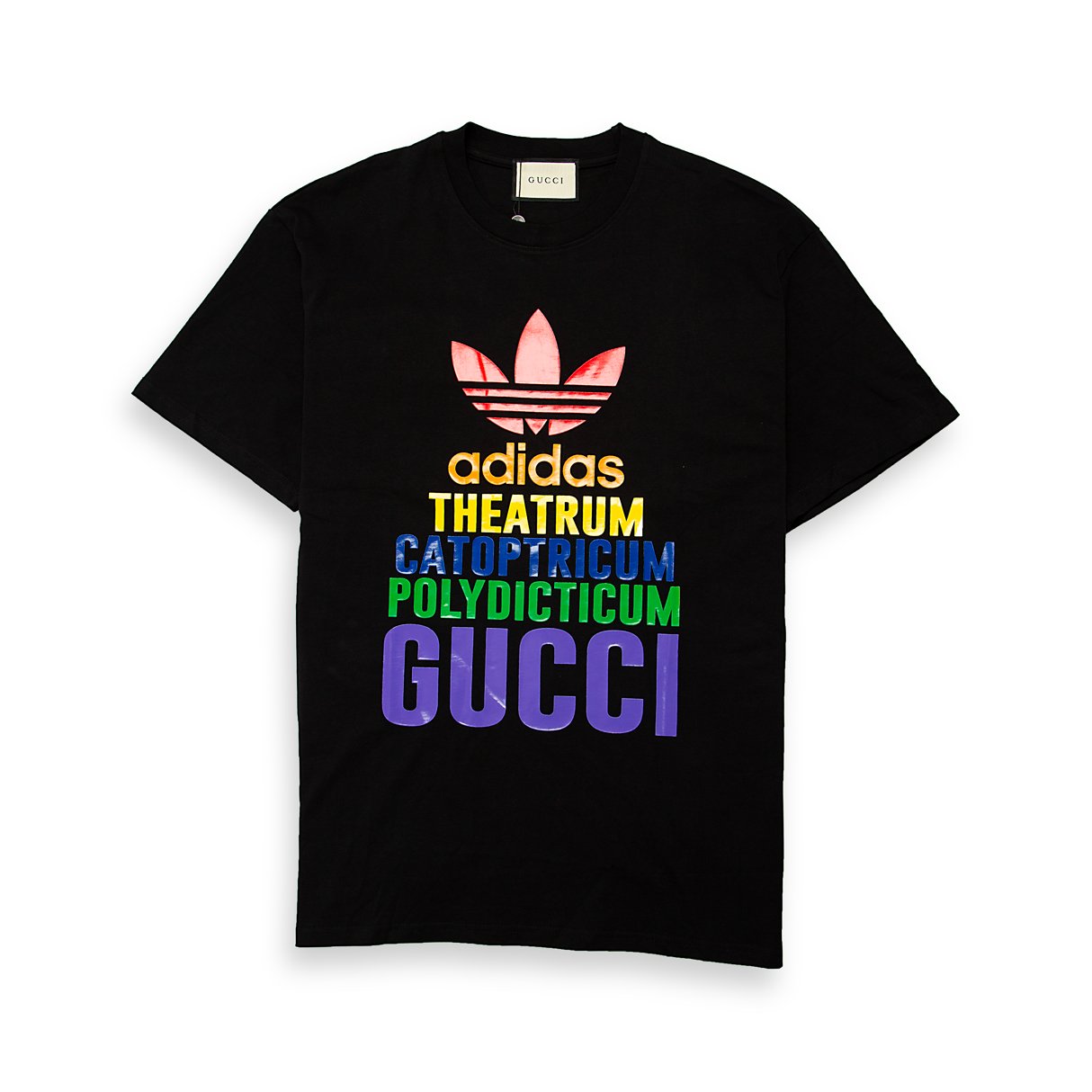 A premium cotton jersey T-shirt resulting from the celebrated adidas x Gucci collaboration.