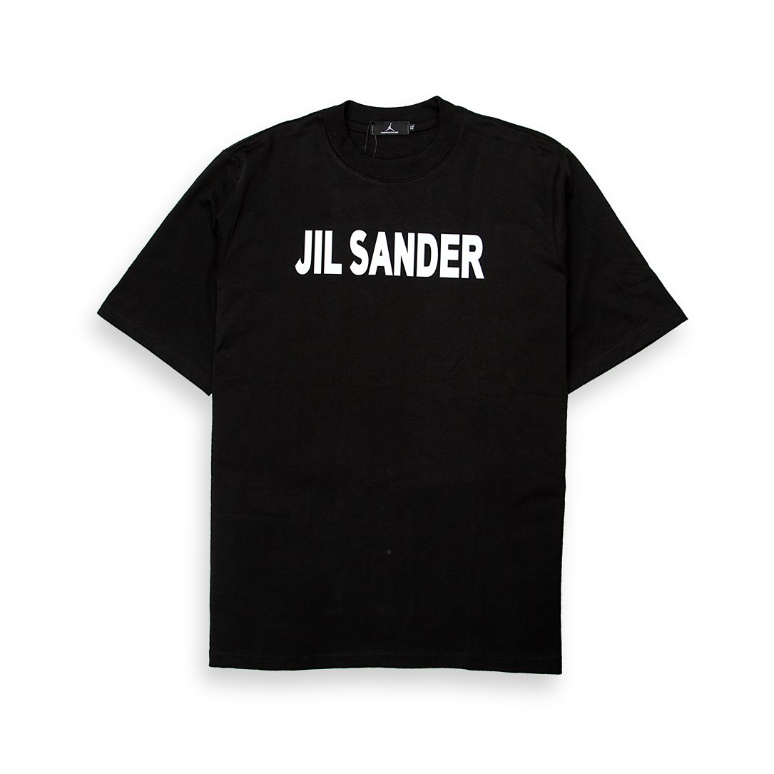 This is a minimalist, luxury short-sleeved T-shirt from the German fashion house Jil Sander. It embodies the brand's signature clean, understated aesthetic.