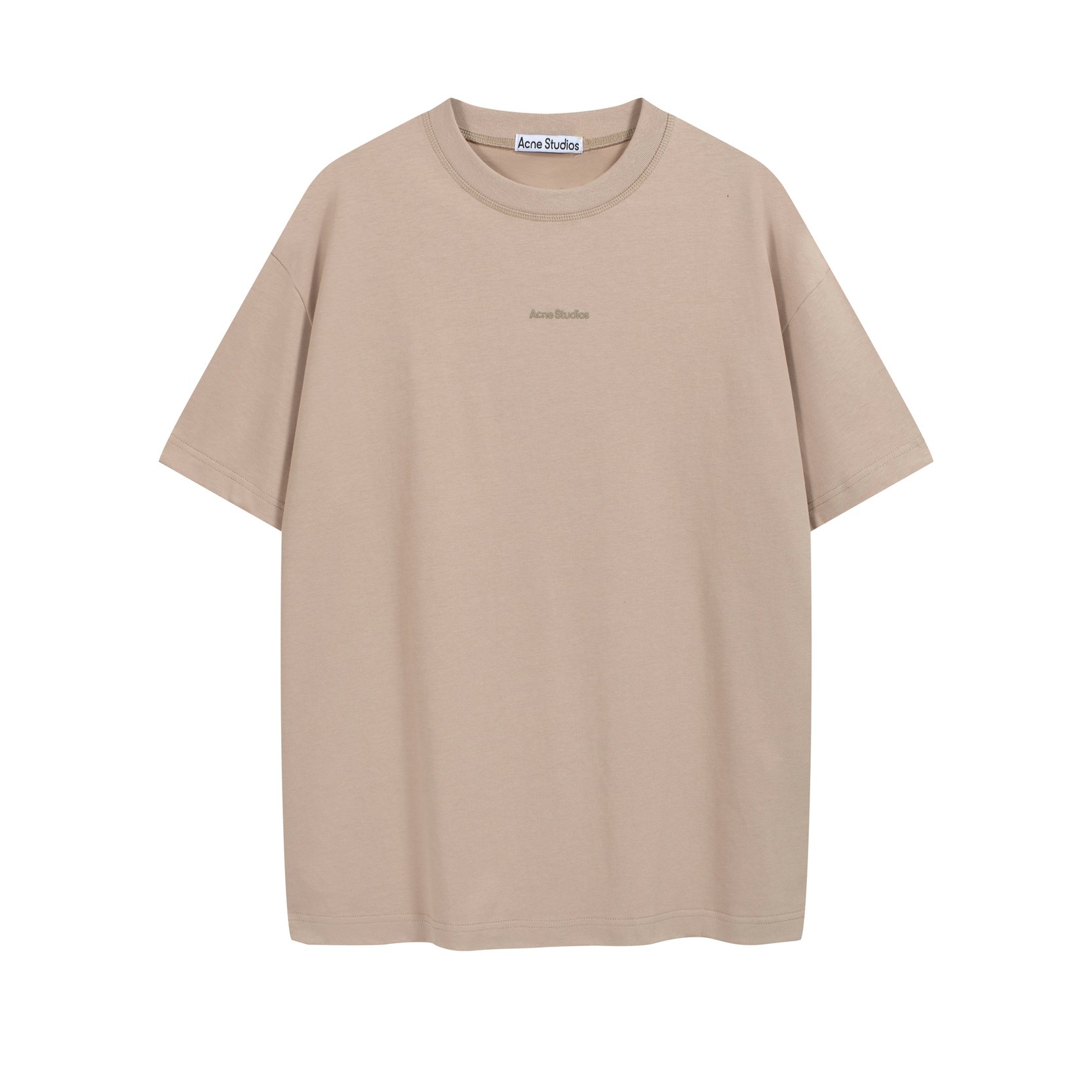 Acne Studios Unisex Relaxed Logo T-Shirt - Black & Beige