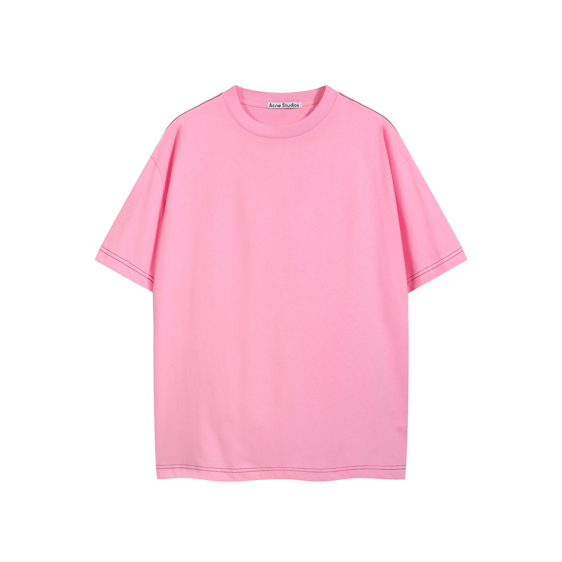 Acne Studios Bright Pink Oversized T-Shirt | Contrast Stitch