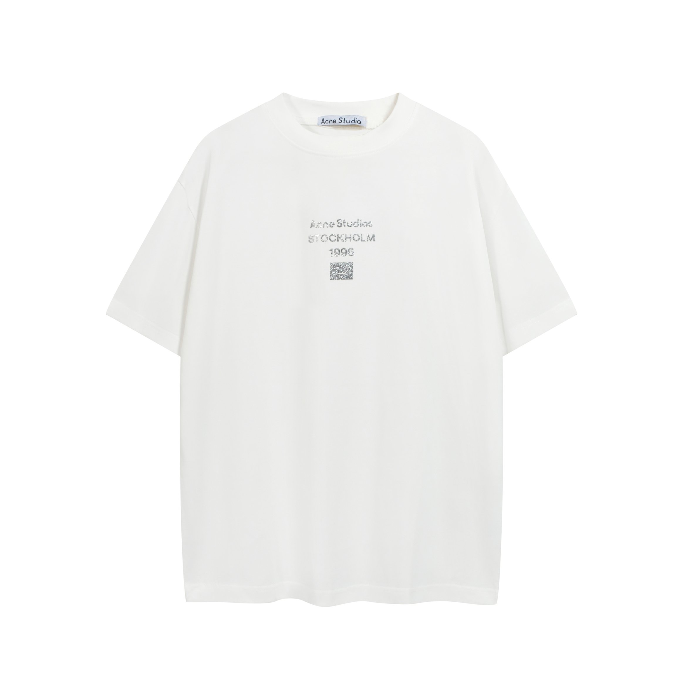 Shop the Acne Studios 1996 Stamp Logo T-shirt in Dusty White.