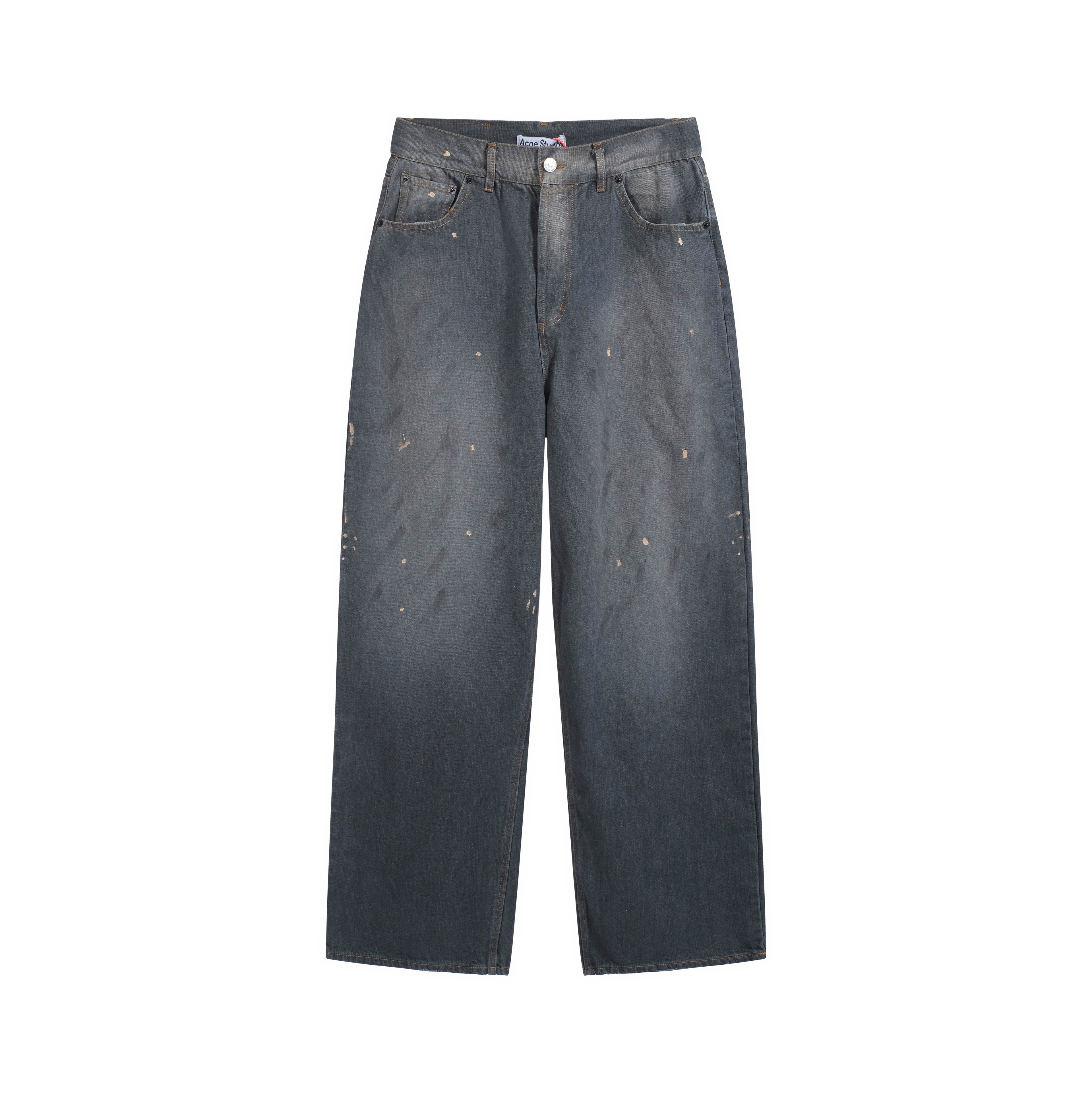Acne Studios Vintage Wash Black Loose Fit Denim Jeans