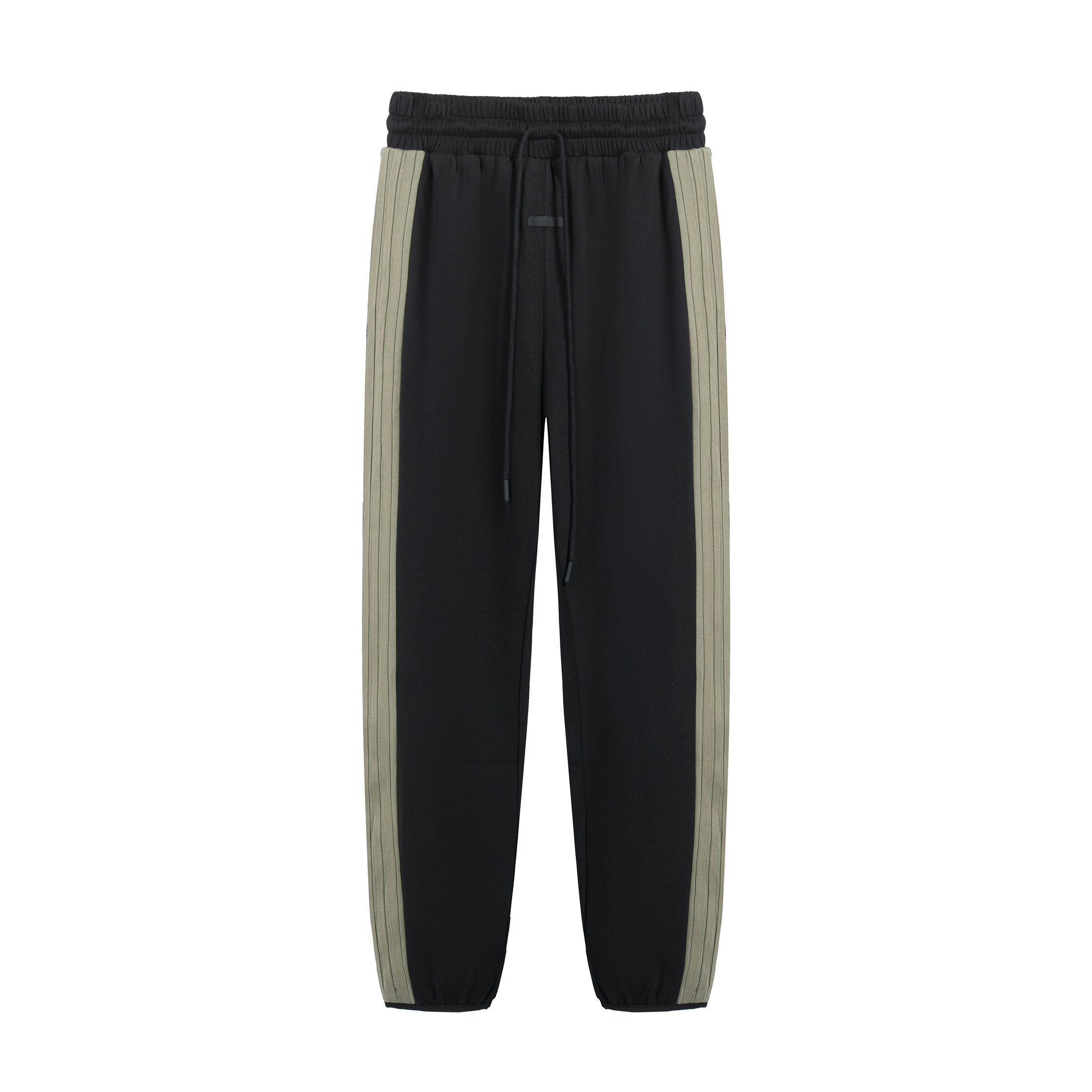 FOG ESSENTIALS Black Side-Stripe Fleece Jogger