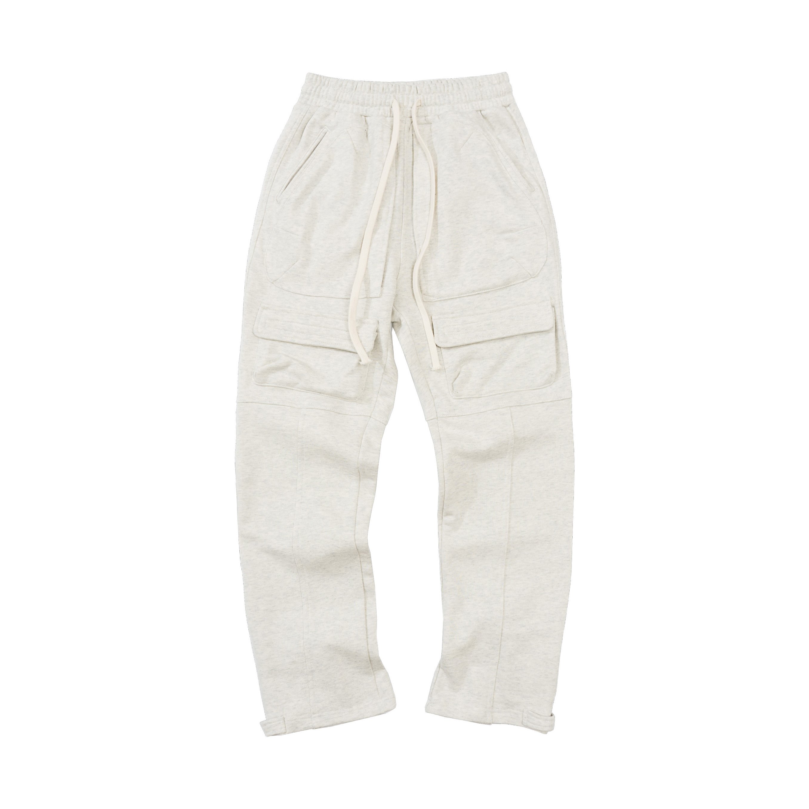 Unisex Light Grey Cargo Sweatpants - Grailz Comfort