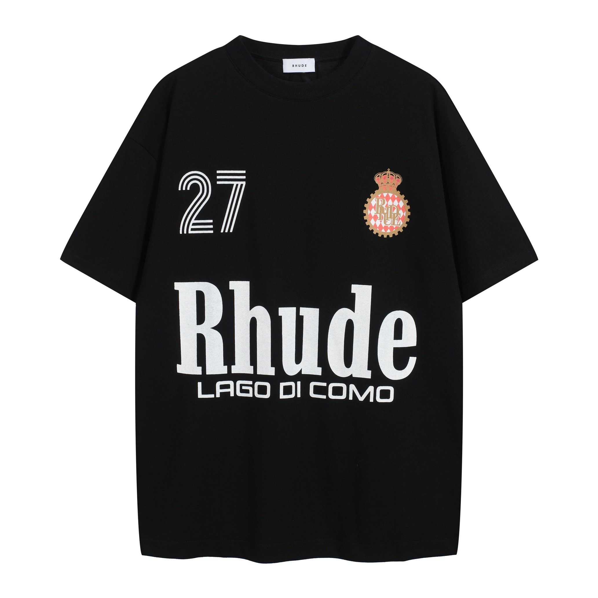 Rhude x Como 1907 Black Lago di Como Football T-Shirt