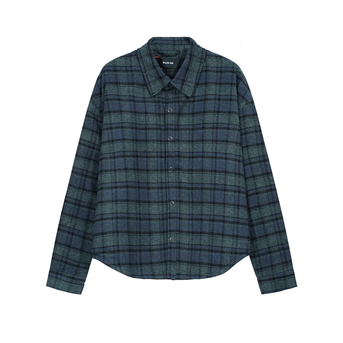 Vujadé Blue/Green Plaid Flannel Overshirt - Unisex
