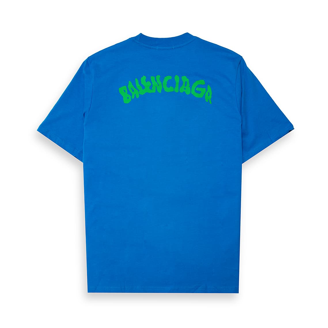 This is a distinctive, short-sleeved t-shirt from the luxury brand Balenciaga.