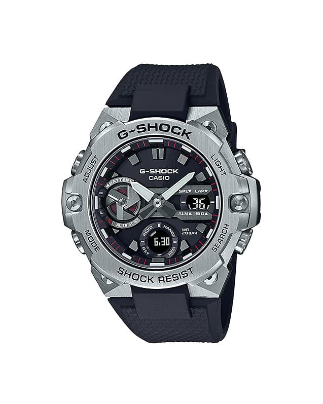 G-Shock GST B400 Wrist Watch, 10970-Silver Face & Black Band