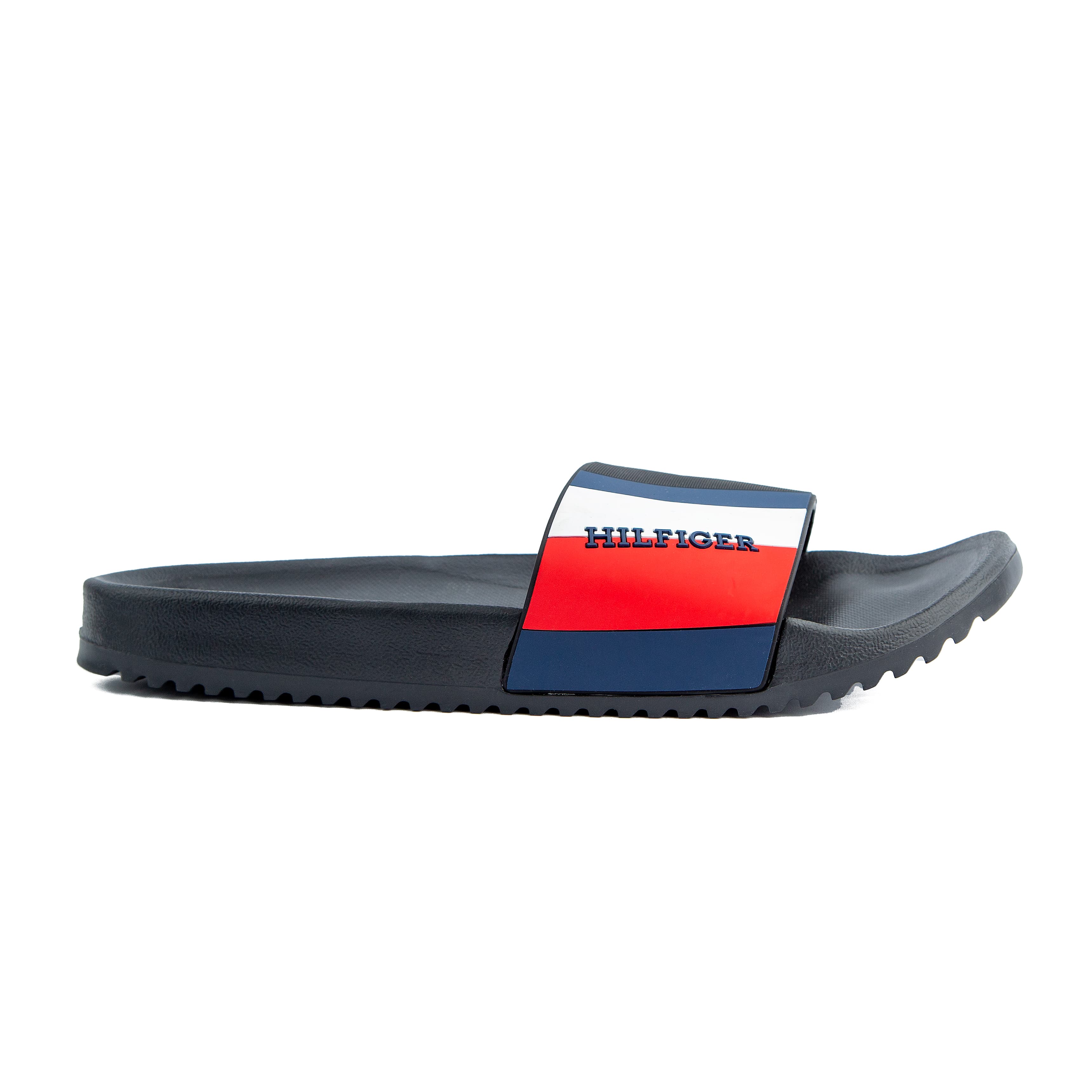 Tommy Hilfiger Men's Ring Slides - Black | Agu.ng