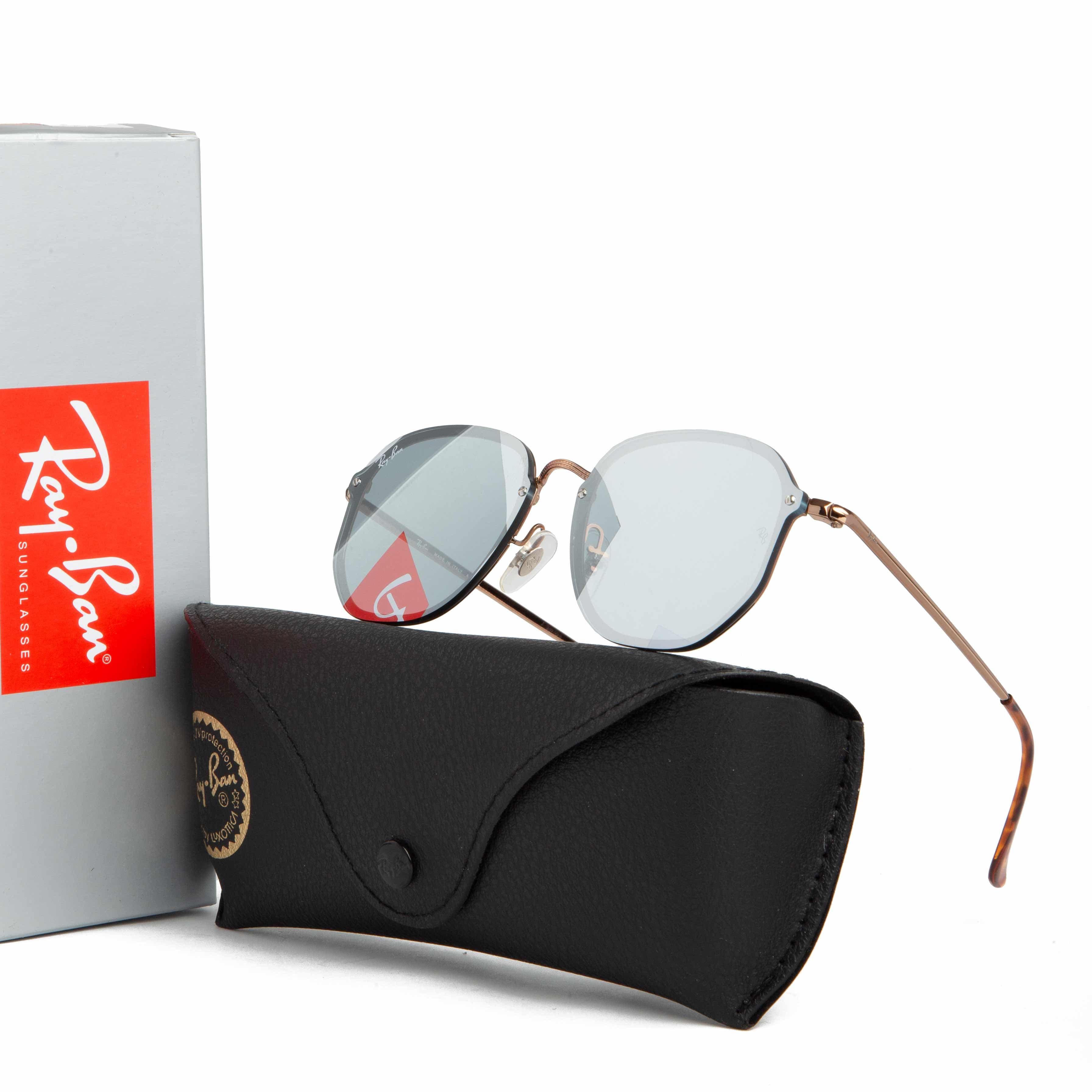 Chic Rimless Mirrored Round Sunglasses - Unisex Style