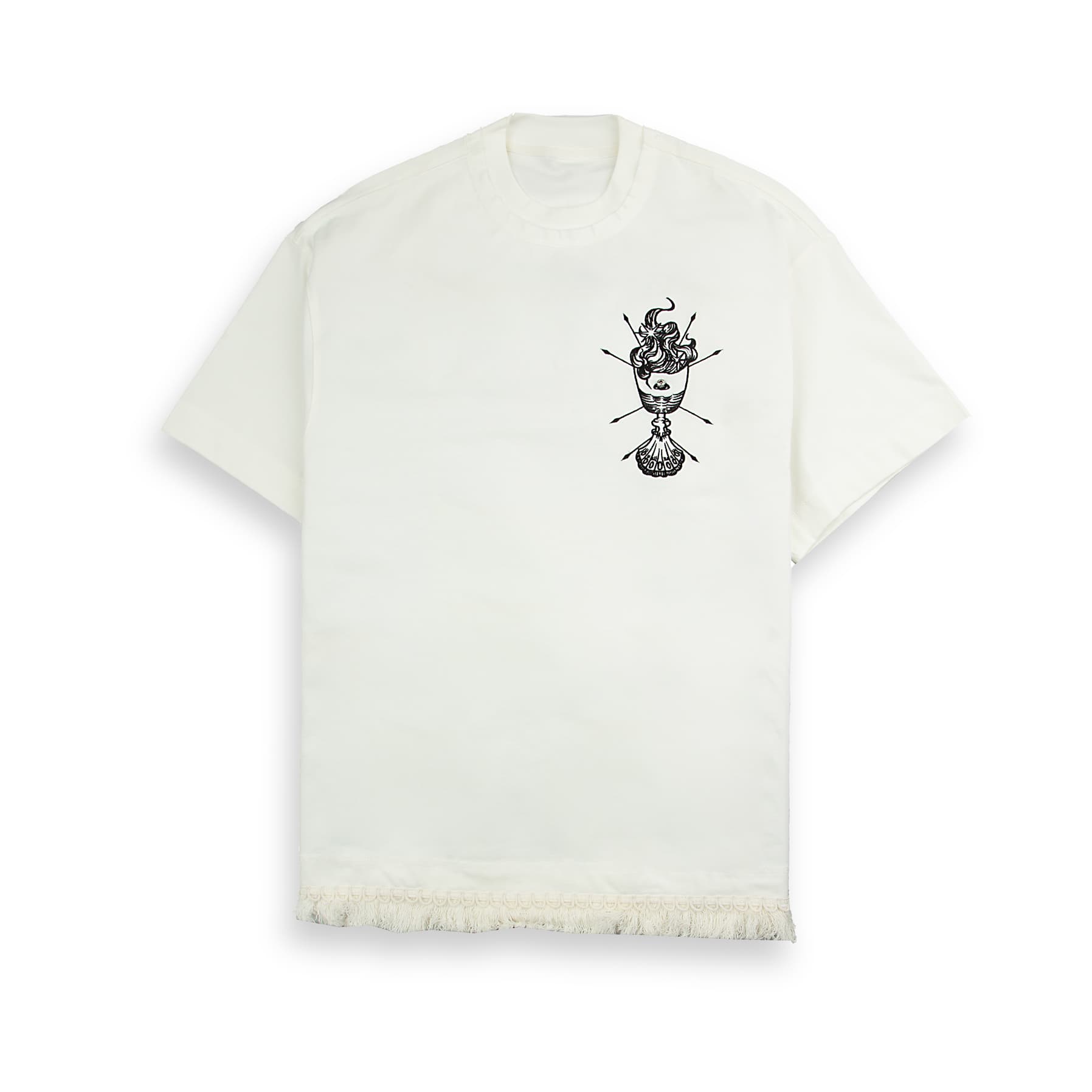 The Agu & Sons Ltd S25 T-shirt is a distinctive and edgy piece.