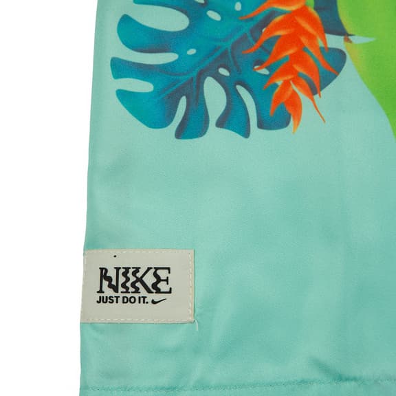 Nike Men's Vintage Emerald Green Print Camp Shirt