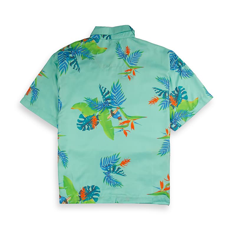 Nike Men's Vintage Emerald Green Print Camp Shirt