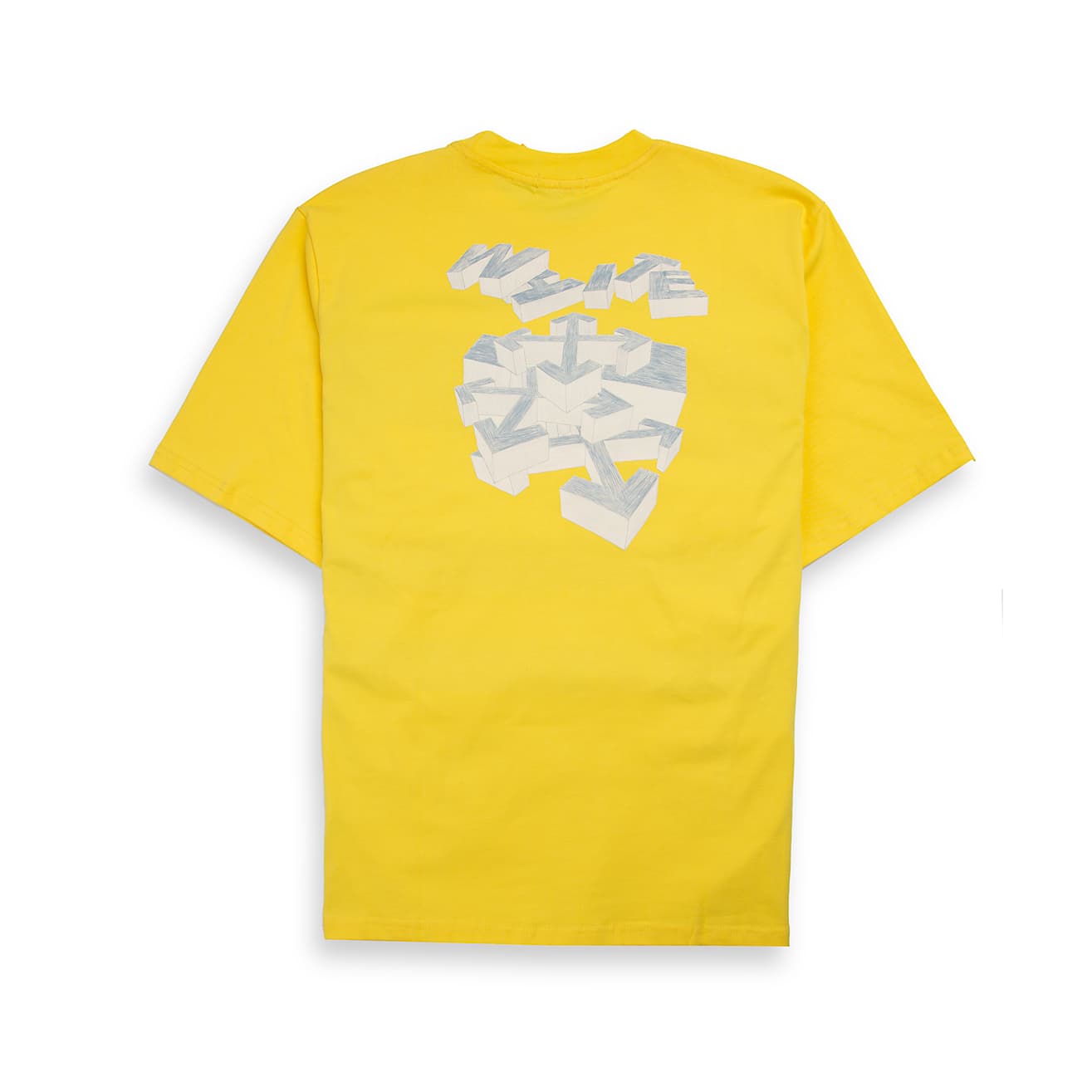 Off-White Yellow 3D Logo Print T-Shirt | Men's Designer Tee