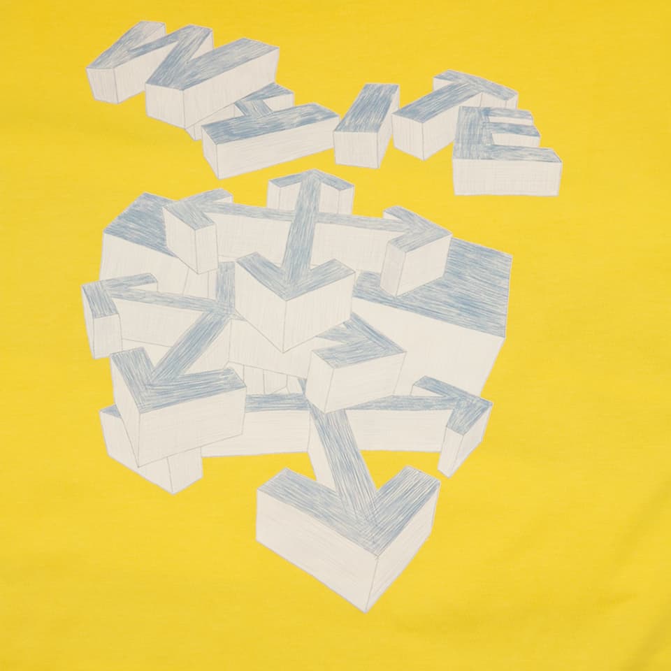 Off-White Yellow 3D Logo Print T-Shirt | Men's Designer Tee