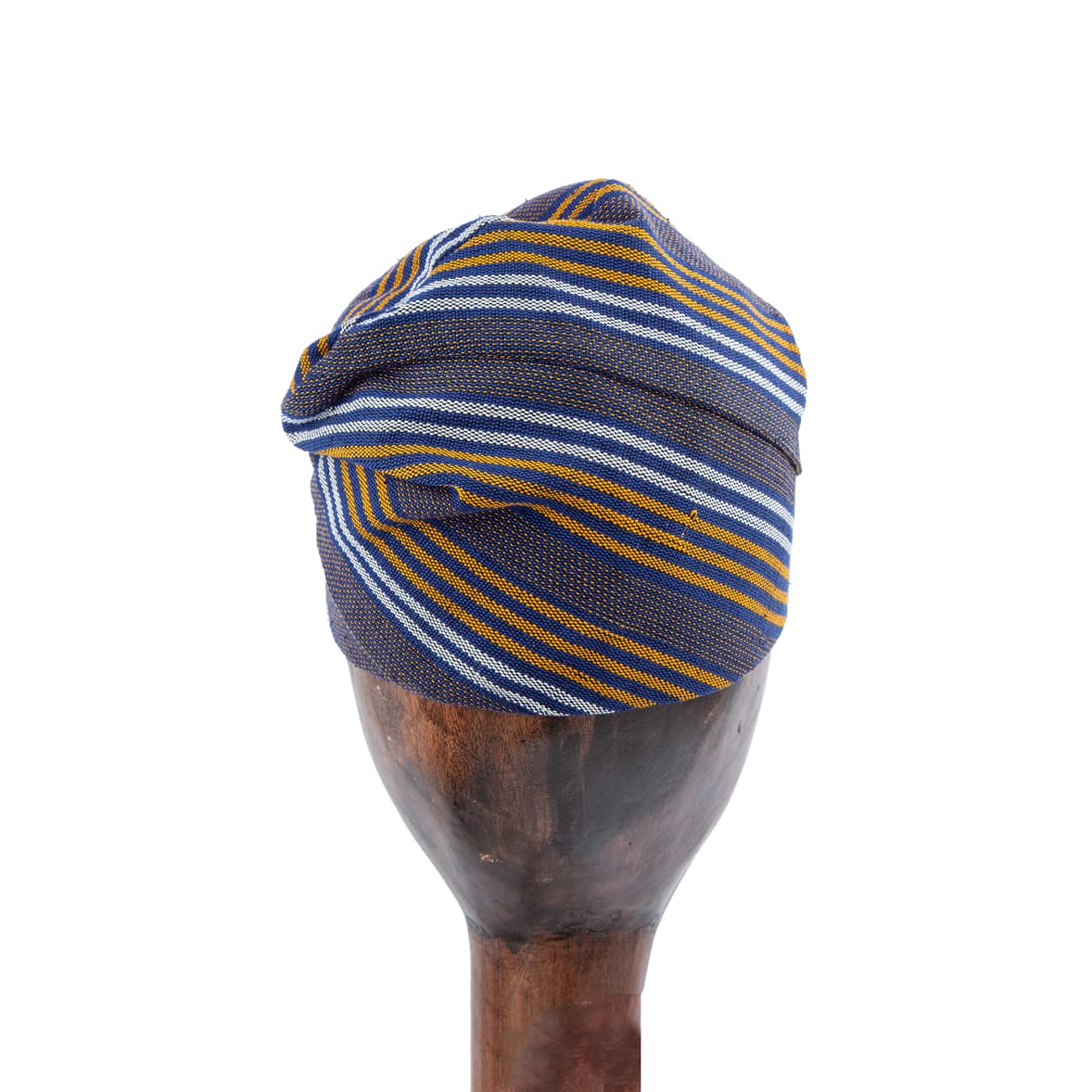 Striped Aso Oke Fila Cap | Men's | Cultural Headwear
