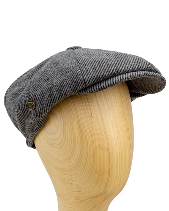 Classic Grey Wool Blend men's flat Cap