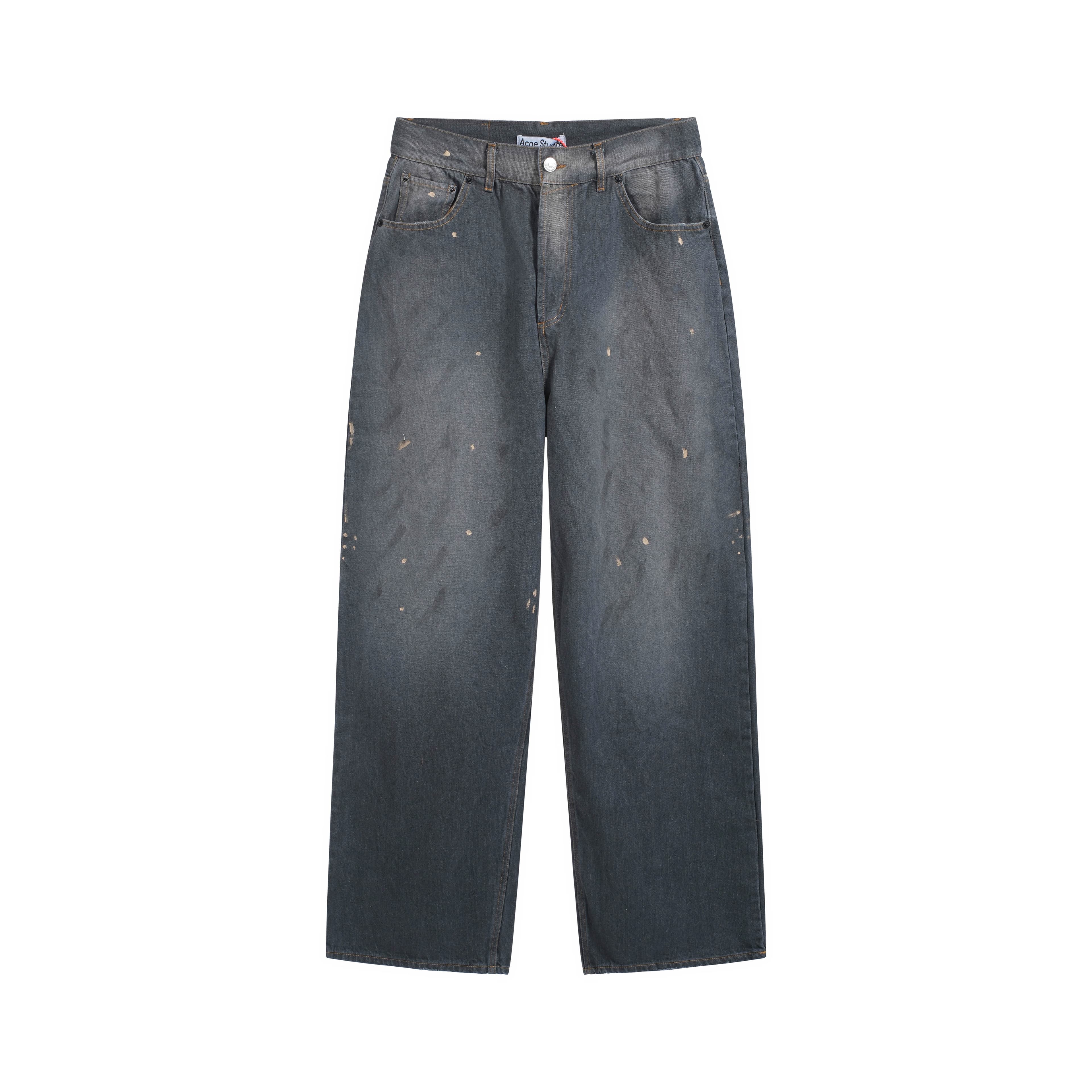 Acne Studios Vintage Wash Black Loose Fit Denim Jeans