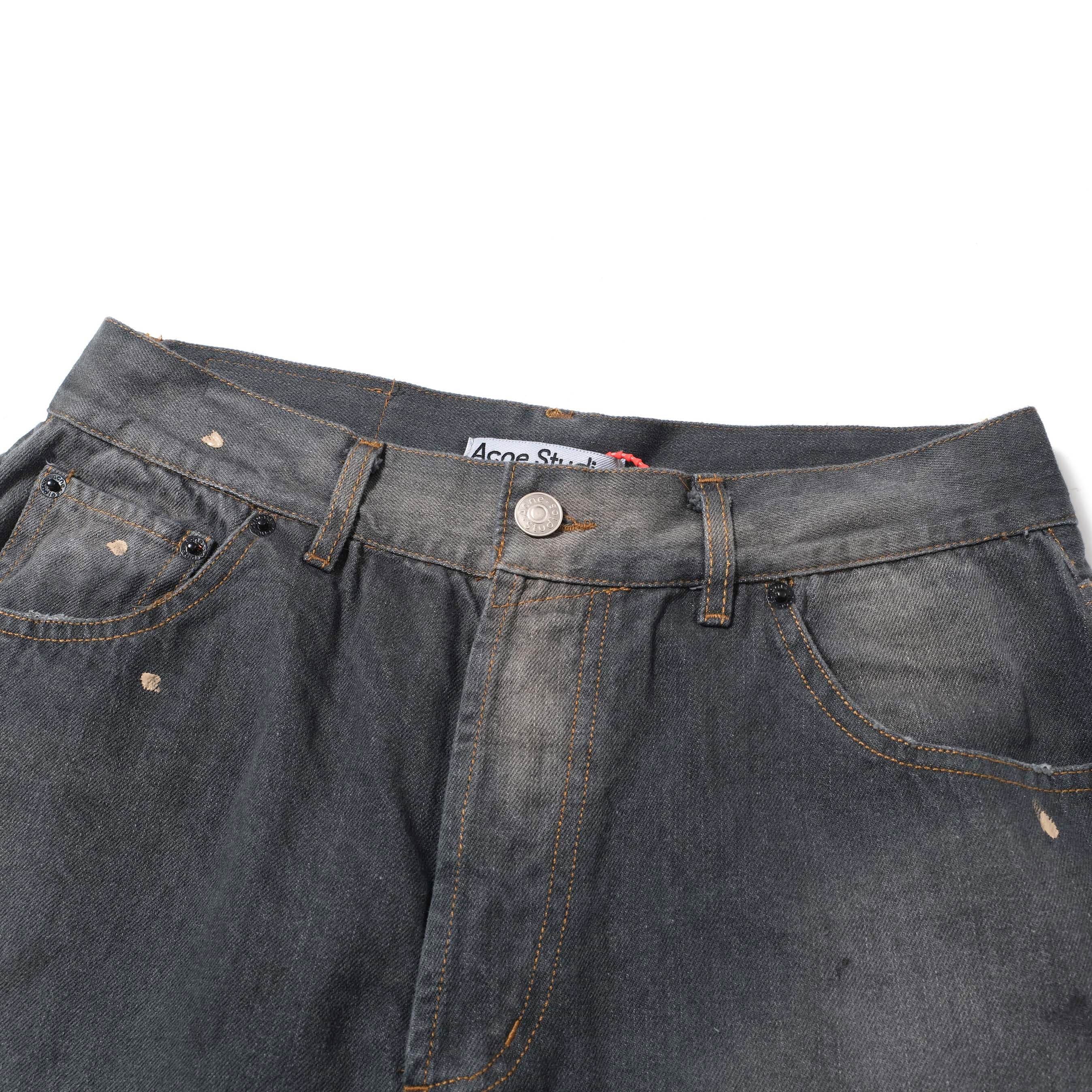 Acne Studios Vintage Wash Black Loose Fit Denim Jeans