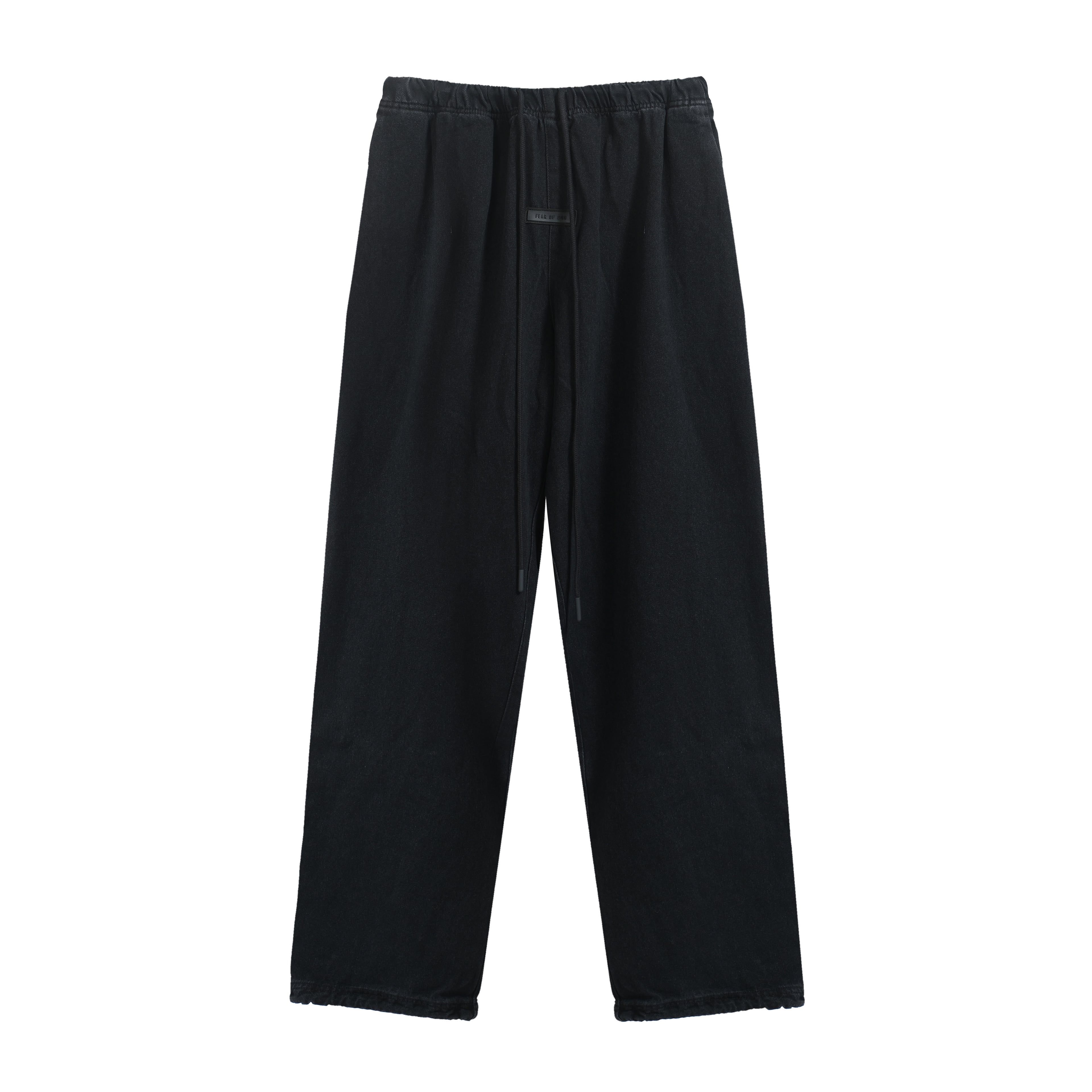 FOG ESSENTIALS Dark Wash Drawcord Wide-Leg Denim Jeans