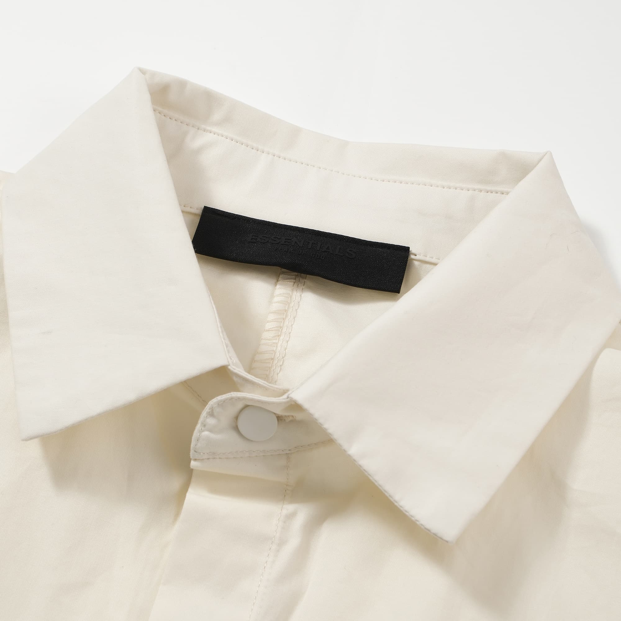 Unisex Oversized Drawstring Shirt - Cream Minimalist