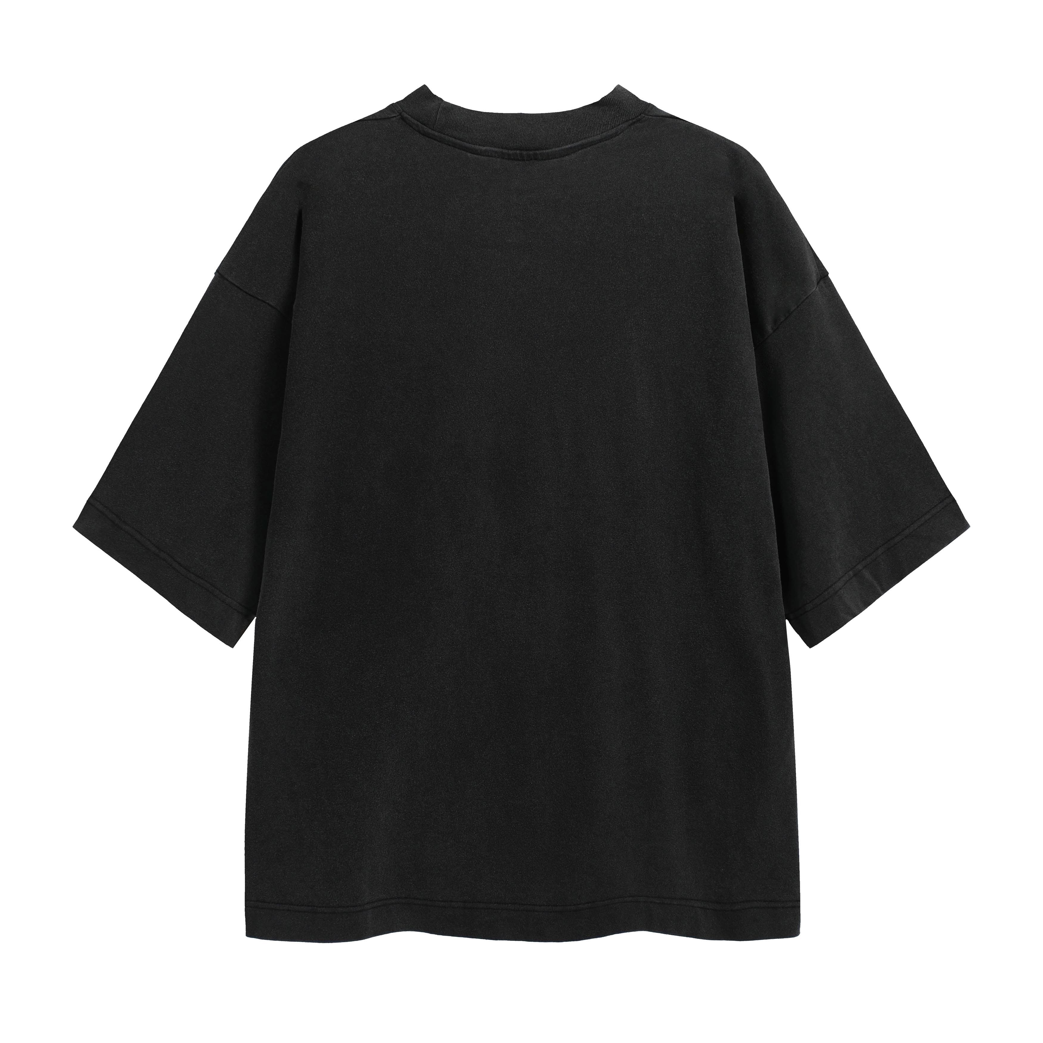 House of Errors Ragusa Ibla Black Oversized Graphic T-Shirt