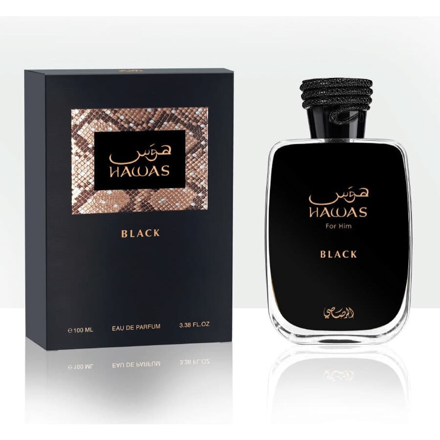 Rasasi Men's Hawas Black EDP Spray 3.3 oz (100ml) Fragrances