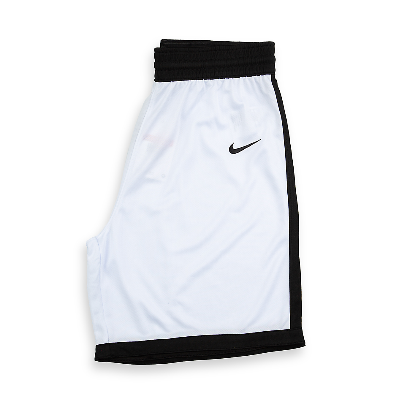 white nike shorts with black trim